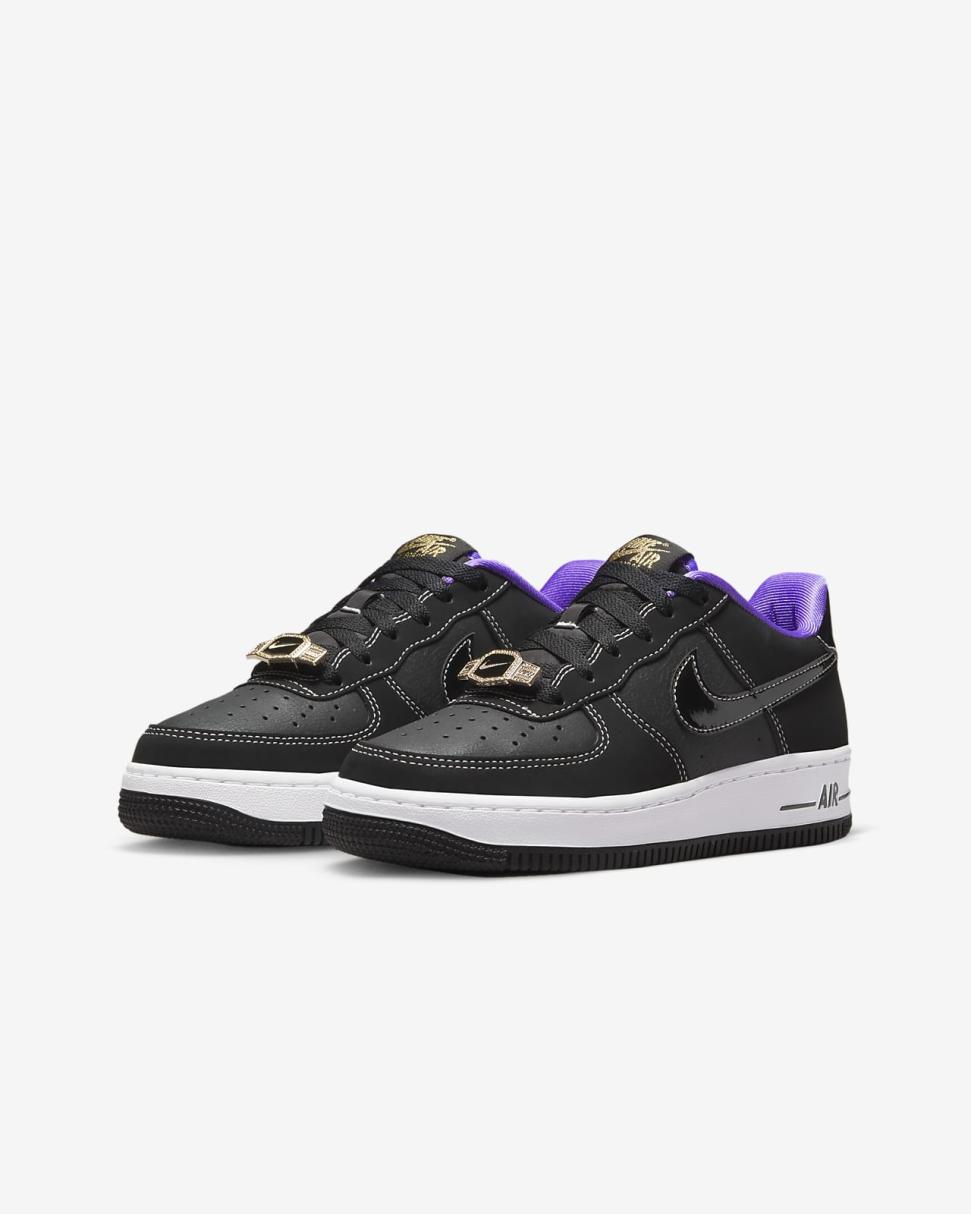 Nike Air Force 1 LV8 Black/Iron Grey/White/Black | Kids Nike Air Force 1