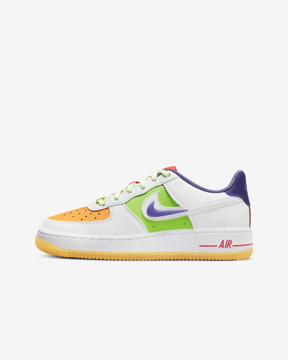 Nike Air Force 1 LV8 White/Space Purple/Sundial/White | Kids Nike Air Force 1