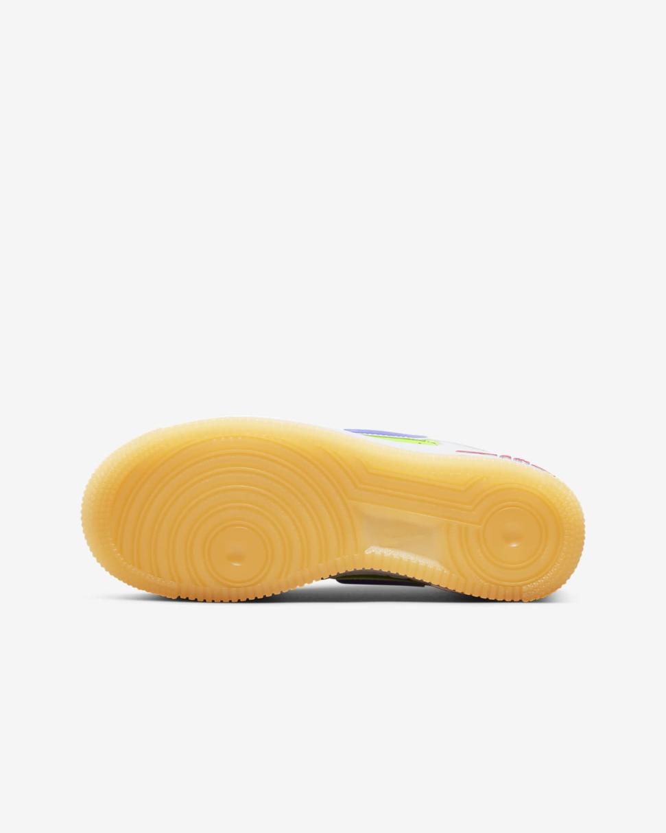 Nike Air Force 1 LV8 White/Space Purple/Sundial/White | Kids Nike Air Force 1