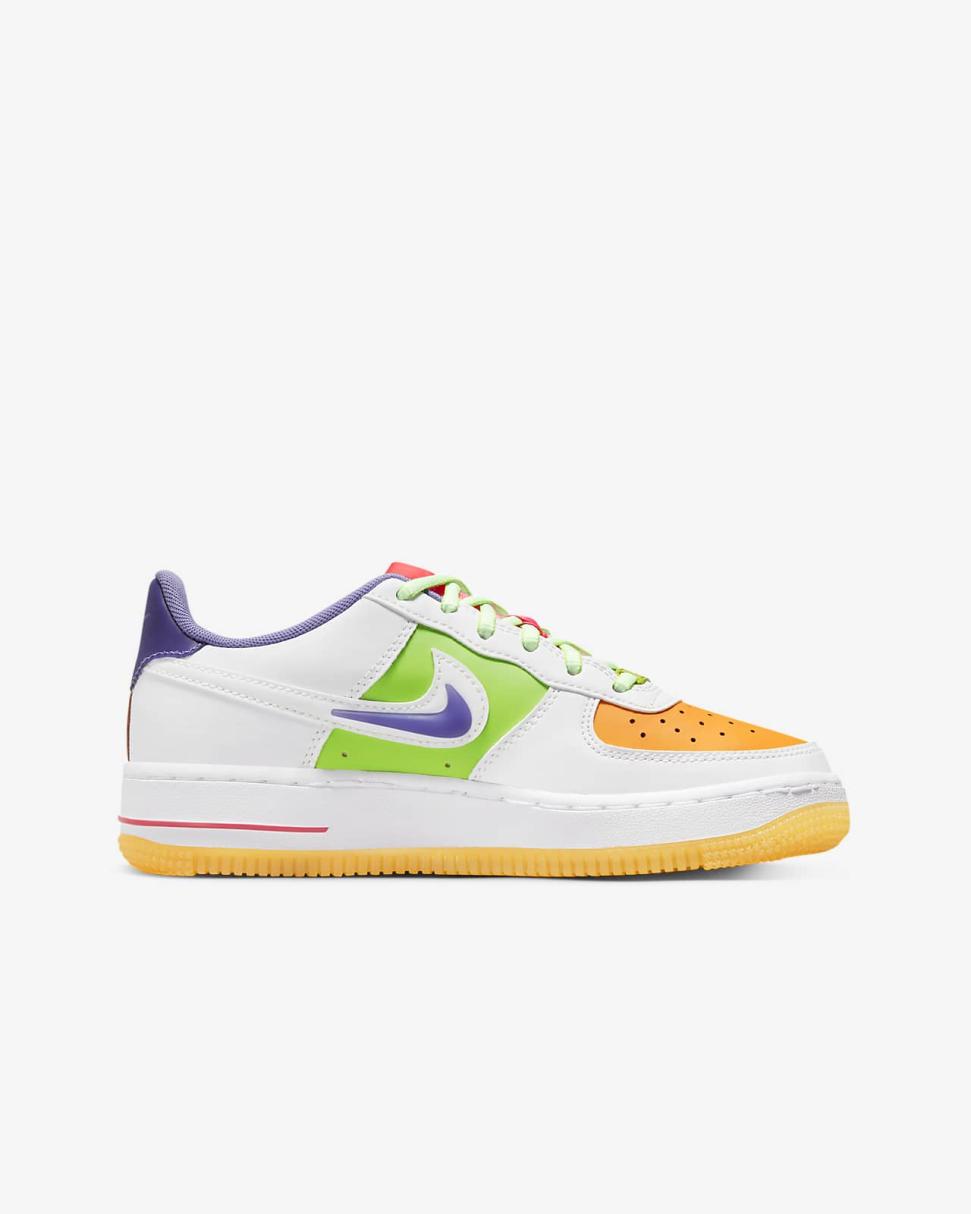 Nike Air Force 1 LV8 White/Space Purple/Sundial/White | Kids Nike Air Force 1
