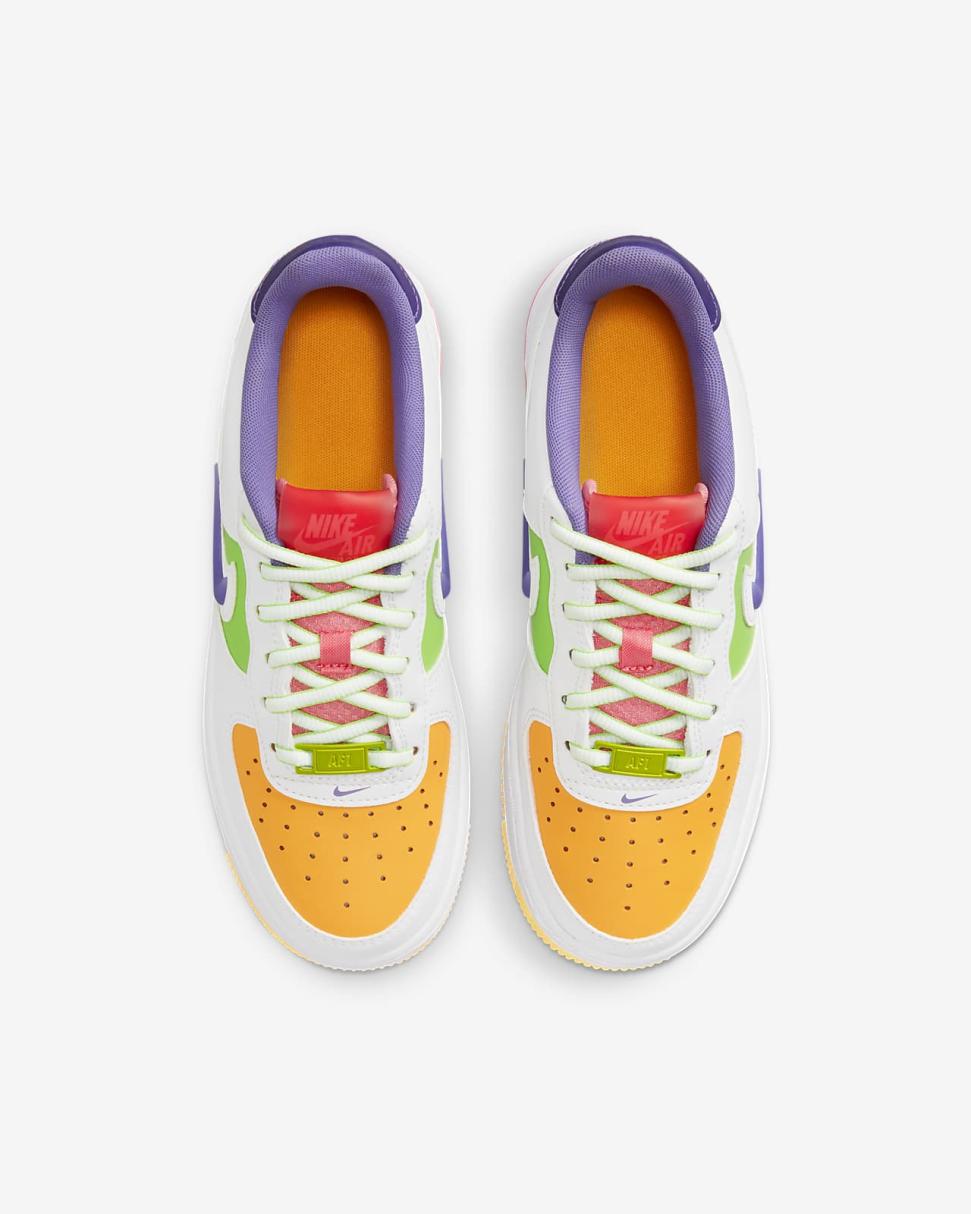 Nike Air Force 1 LV8 White/Space Purple/Sundial/White | Kids Nike Air Force 1