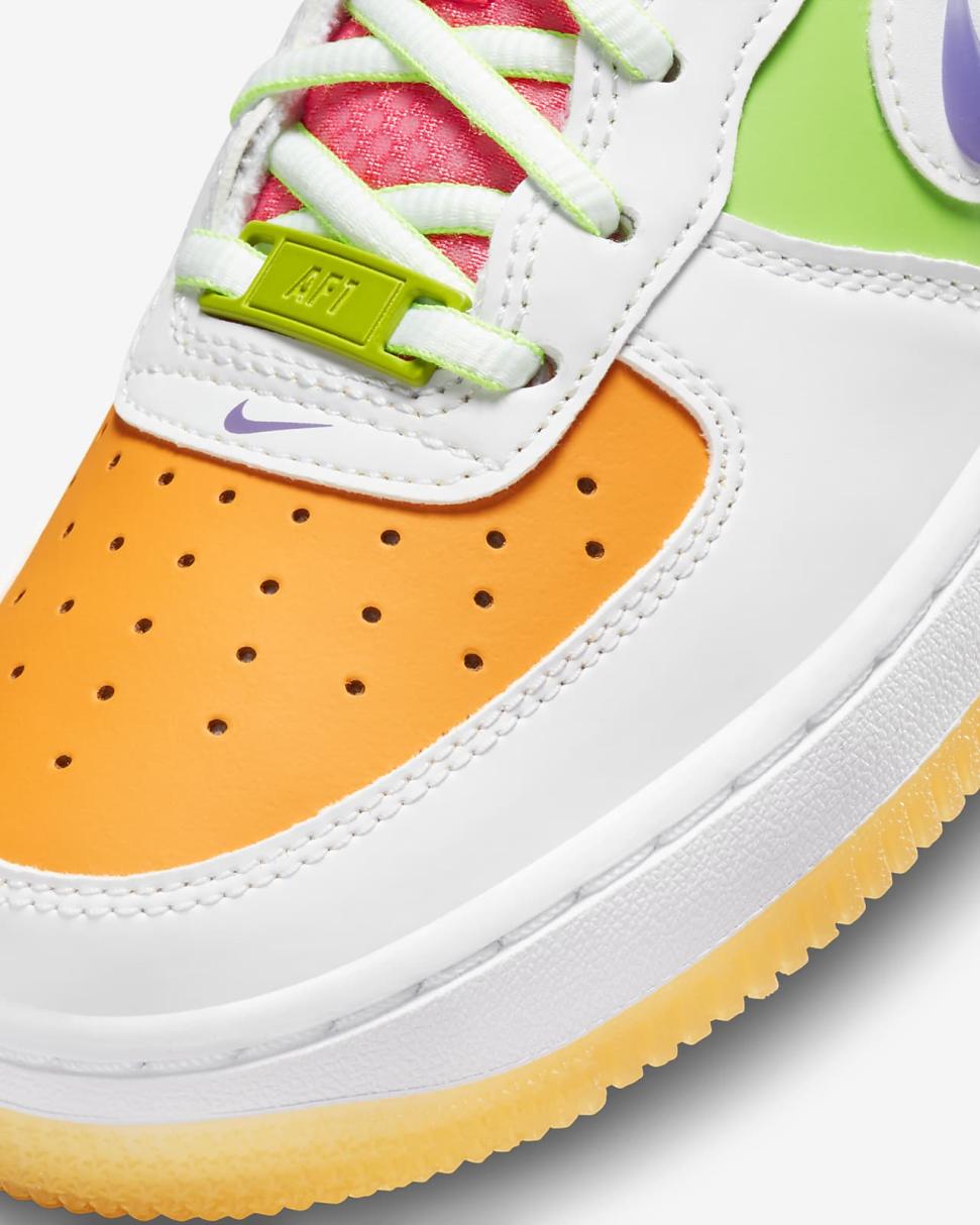 Nike Air Force 1 LV8 White/Space Purple/Sundial/White | Kids Nike Air Force 1