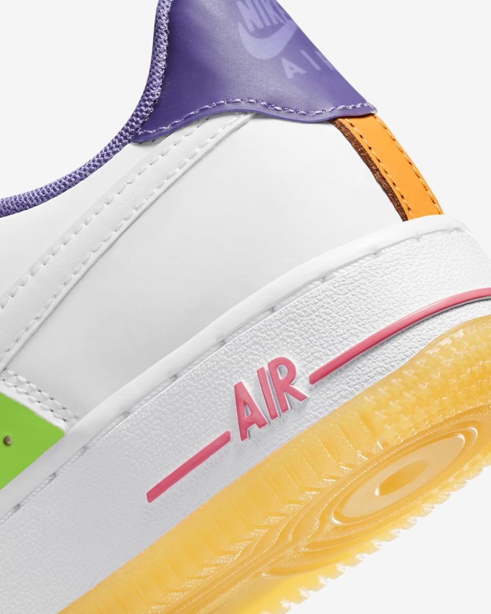 Nike Air Force 1 LV8 White/Space Purple/Sundial/White | Kids Nike Air Force 1