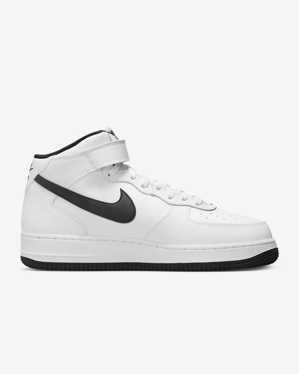Nike Air Force 1 Mid '07 White/White/Black | Mens Nike Lifestyle