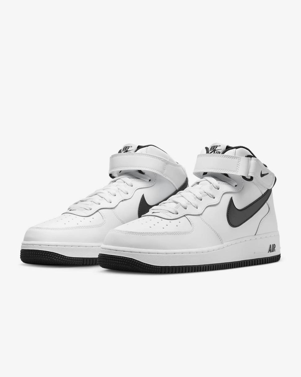 Nike Air Force 1 Mid '07 White/White/Black | Mens Nike Lifestyle