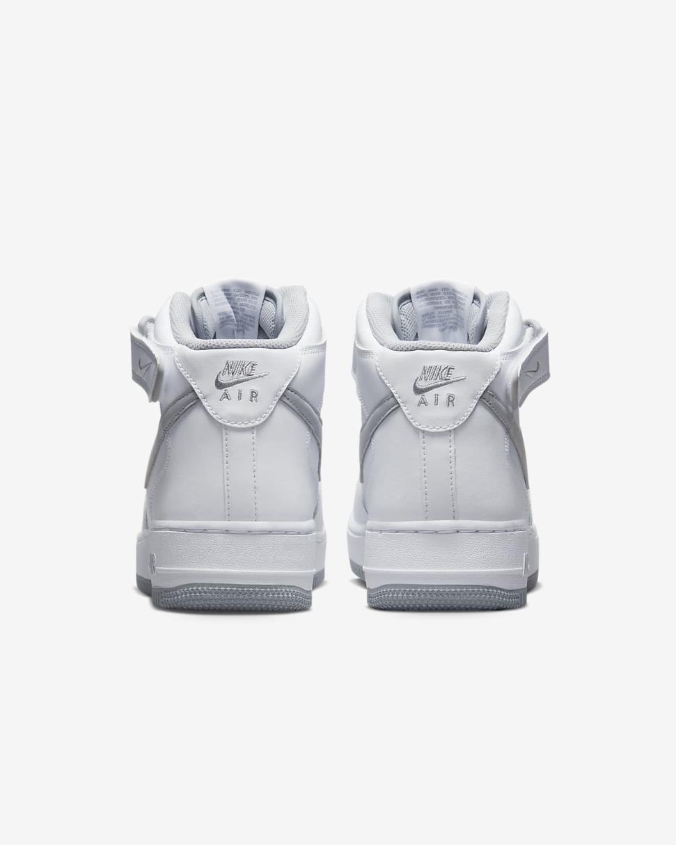 Nike Air Force 1 Mid '07 White/White/Wolf Grey | Mens Nike Lifestyle