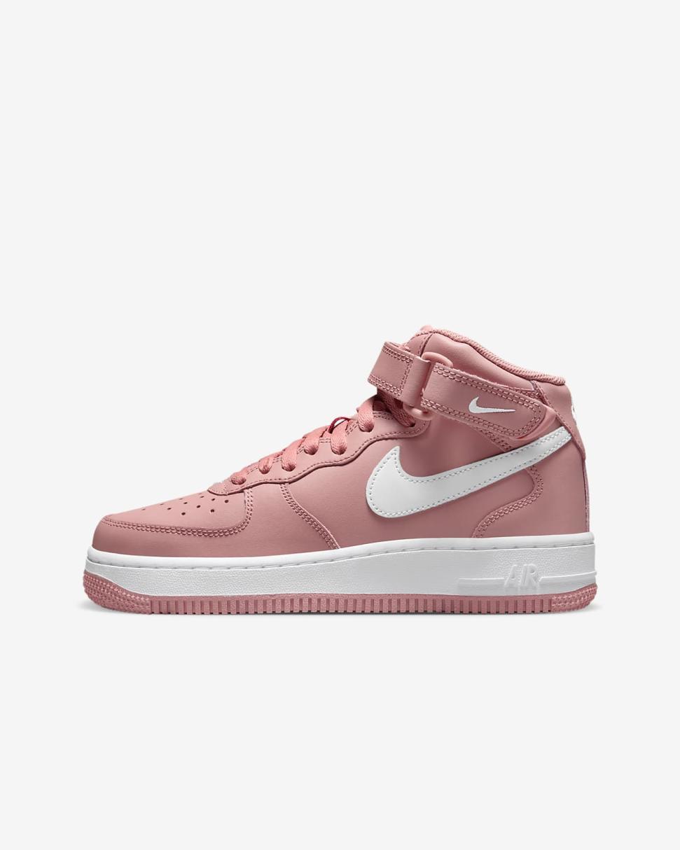 Nike Air Force 1 Mid LE Red Stardust/White | Kids Nike Tween Collection