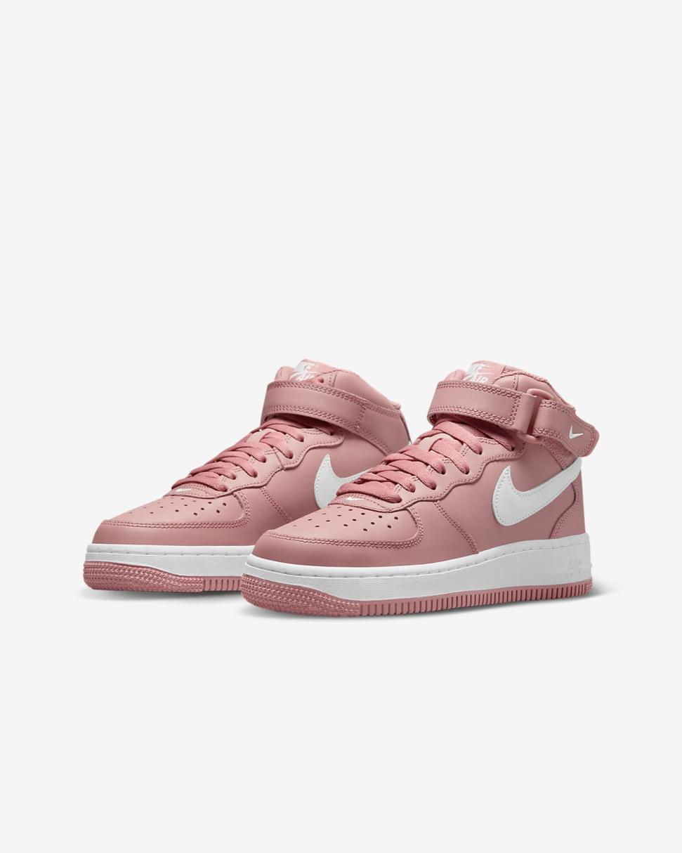 Nike Air Force 1 Mid LE Red Stardust/White | Kids Nike Tween Collection