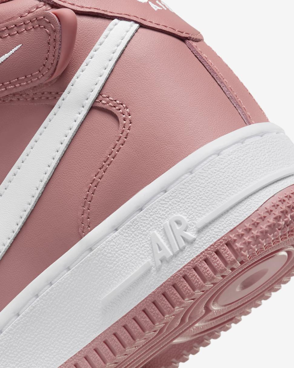 Nike Air Force 1 Mid LE Red Stardust/White | Kids Nike Tween Collection