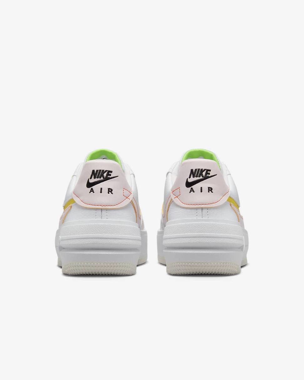 Nike Air Force 1 PLT.AF.ORM White/Opti Yellow/Action Green/Pearl Pink | Womens Nike Lifestyle
