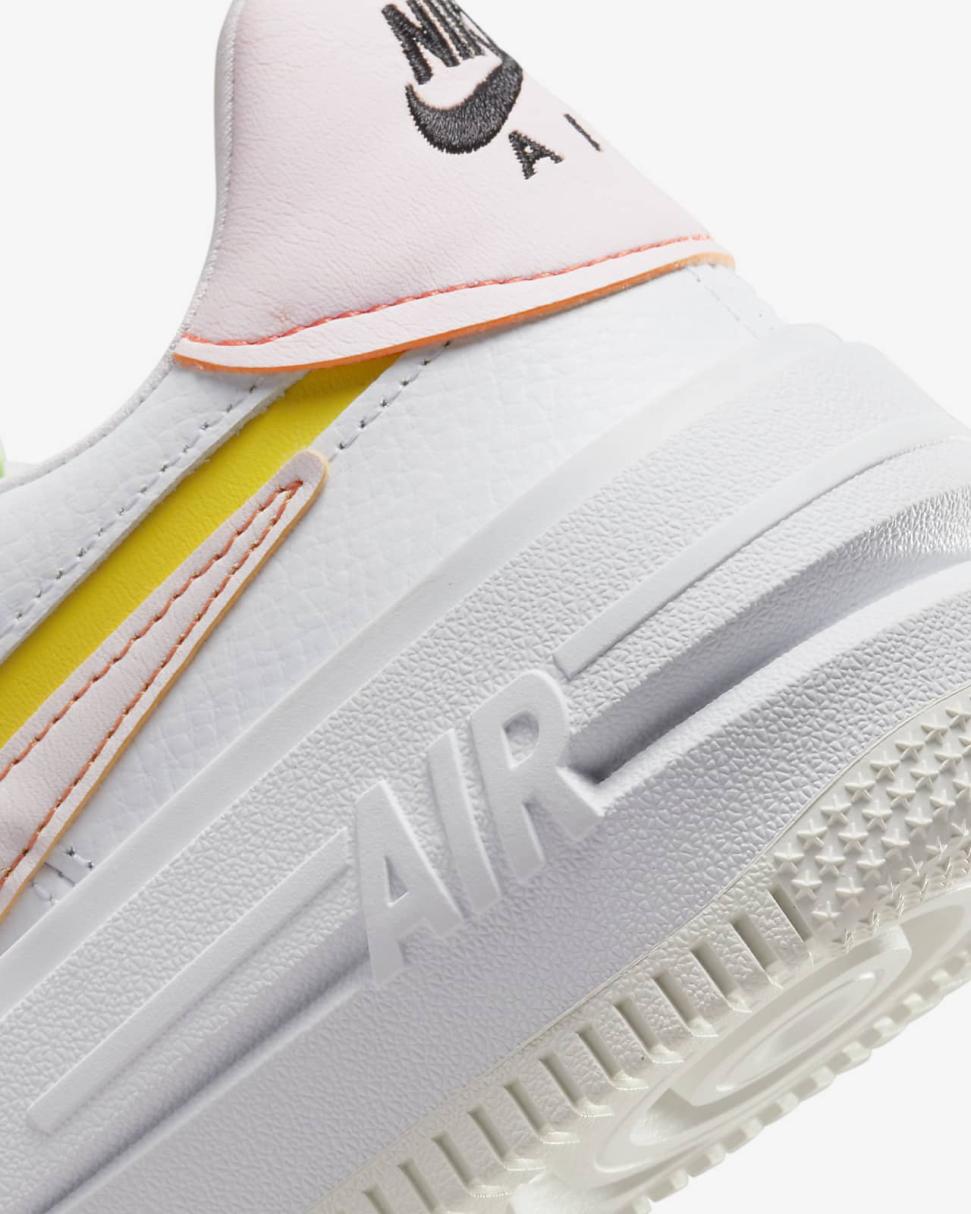 Nike Air Force 1 PLT.AF.ORM White/Opti Yellow/Action Green/Pearl Pink | Womens Nike Lifestyle