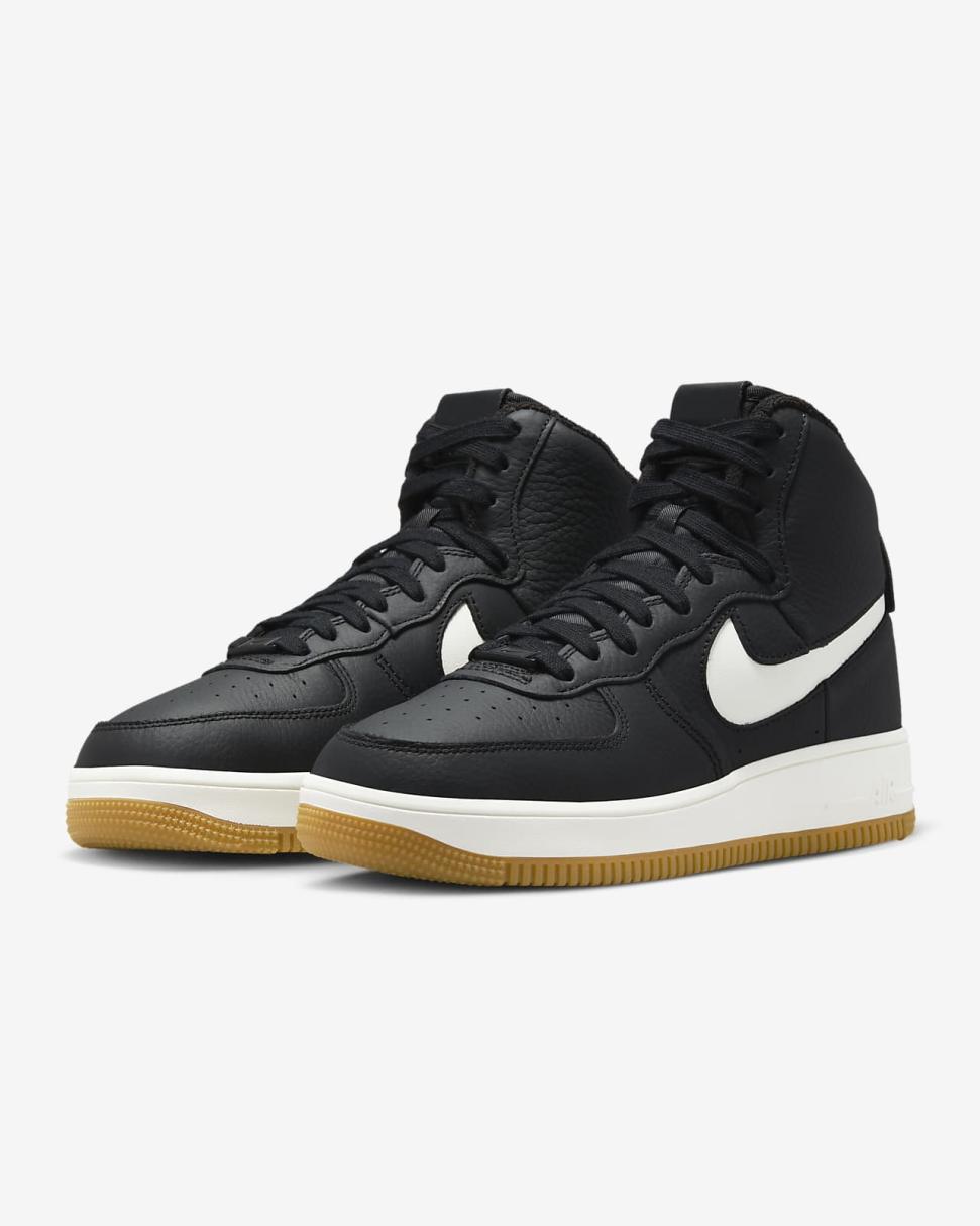Nike Air Force 1 Sculpt Black/Gum Medium Brown/Sail | Womens Nike Lifestyle