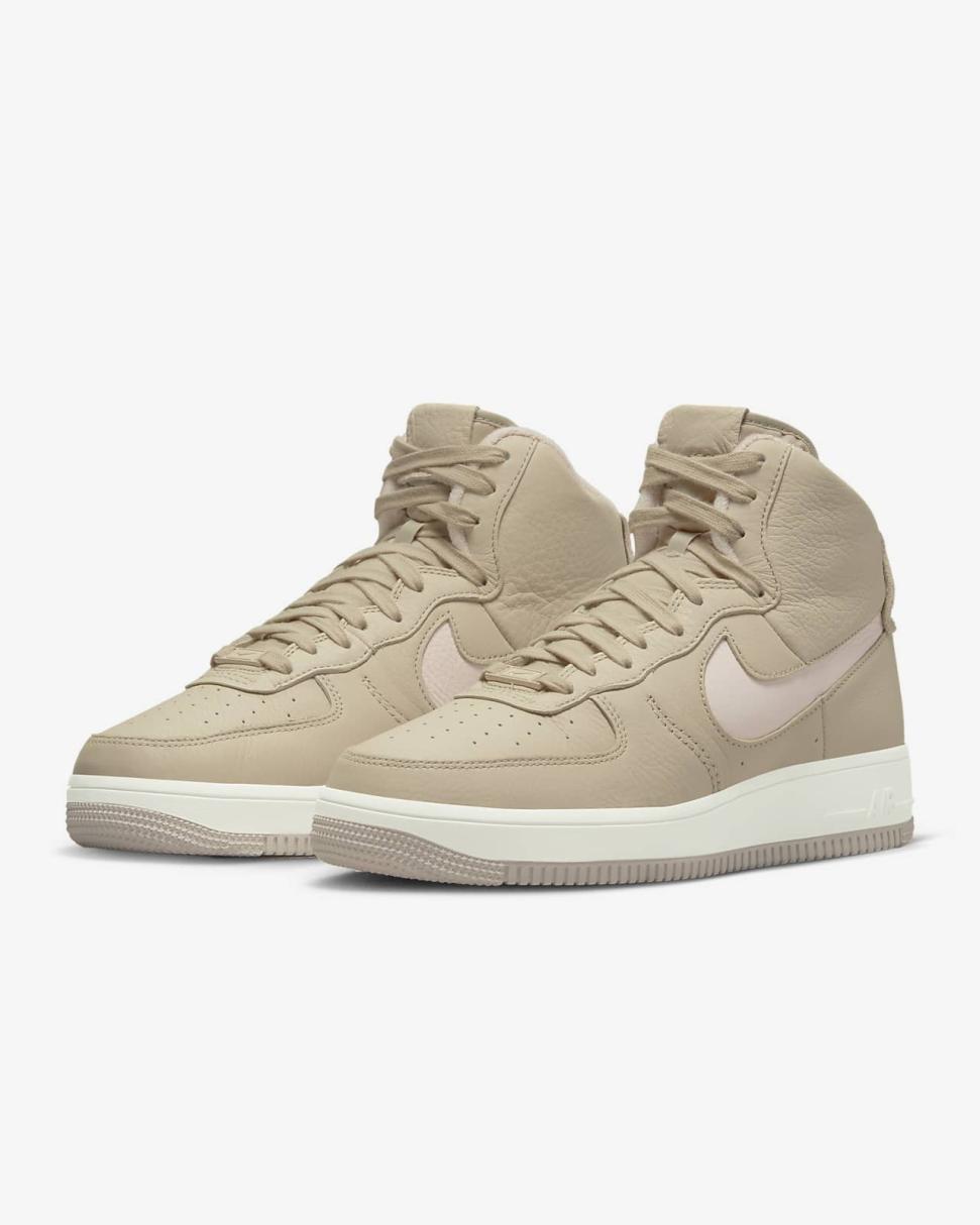 Nike Air Force 1 Sculpt Sanddrift/Summit White/Light Soft Pink | Womens Nike Lifestyle