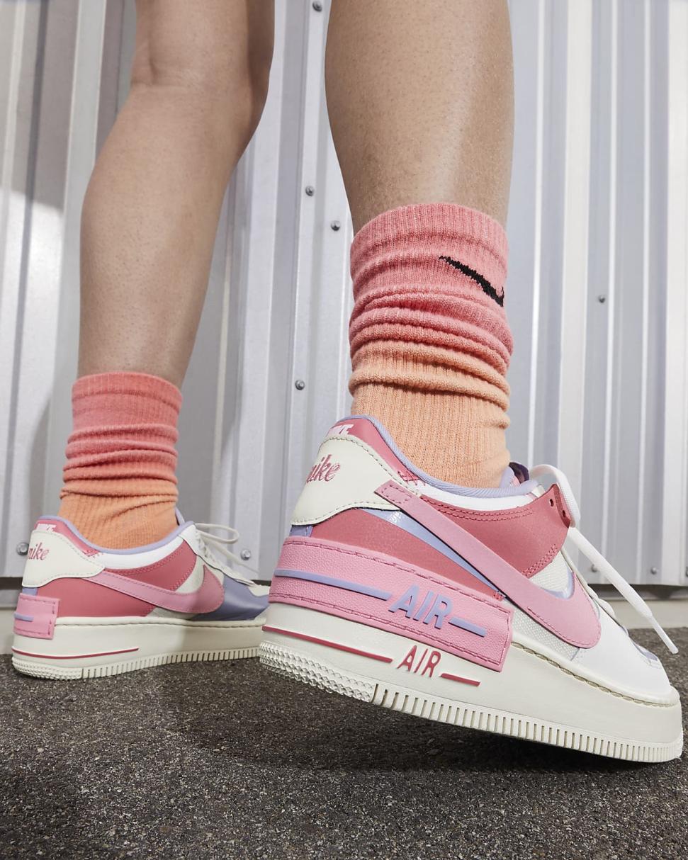 Nike Air Force 1 Shadow Sail/Sea Coral/Indigo Haze/Coral Chalk | Womens Nike First Day Kicks