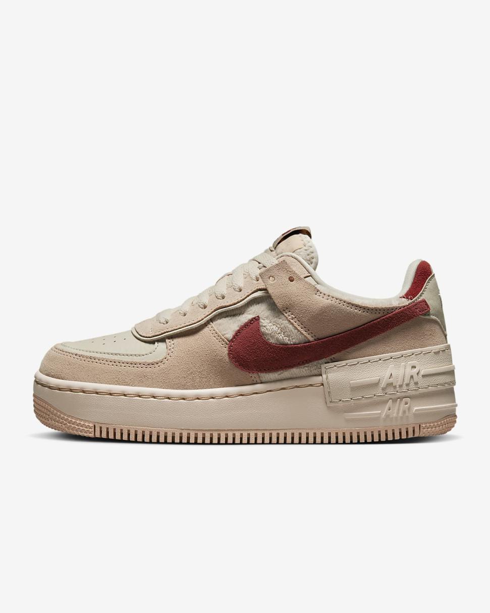 Nike Air Force 1 Shadow Shimmer/Sanddrift/Pearl White/Mars Stone | Womens Nike Lifestyle