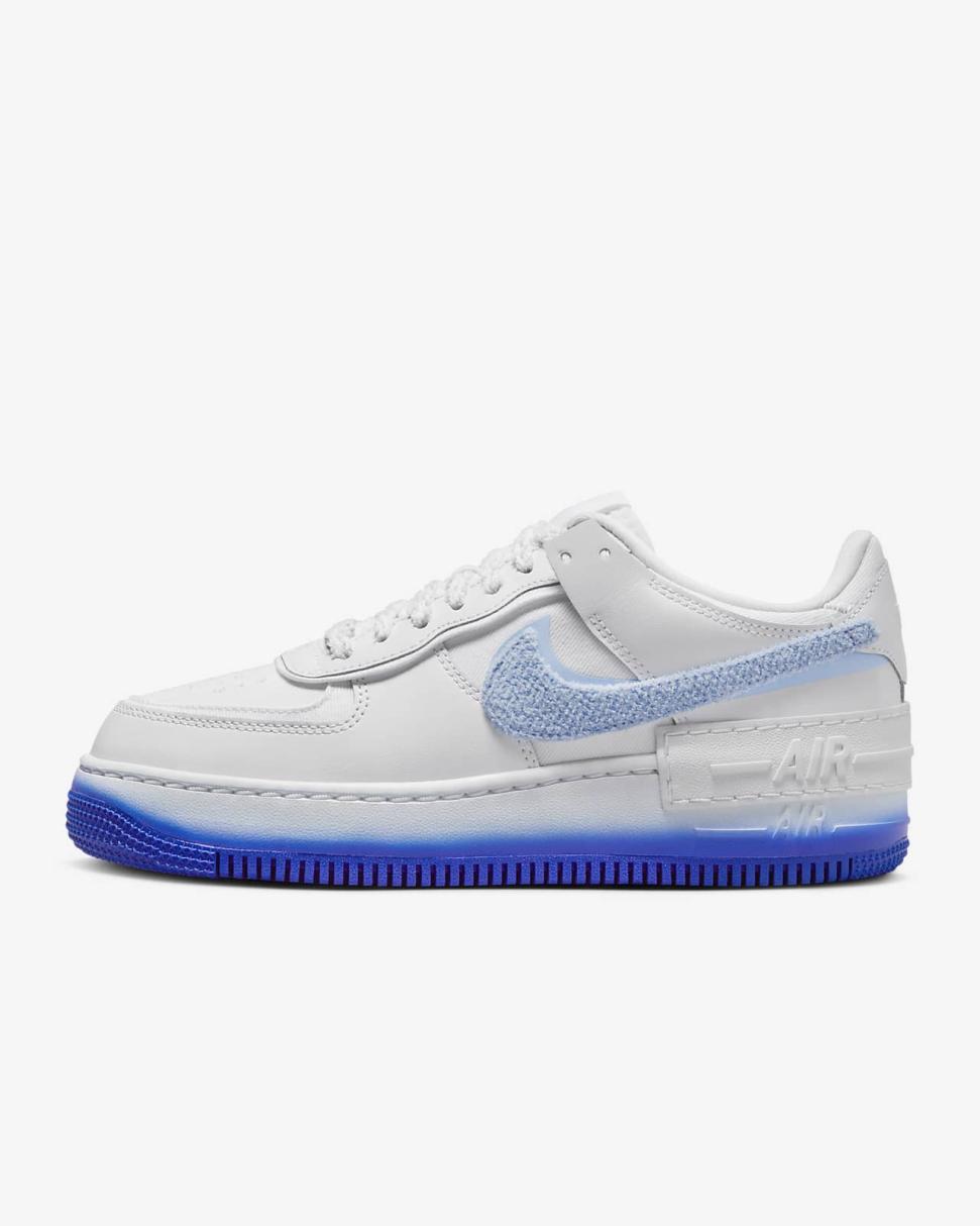 Nike Air Force 1 Shadow White/Blue Tint/Pink Spell/Racer Blue | Womens Nike Lifestyle
