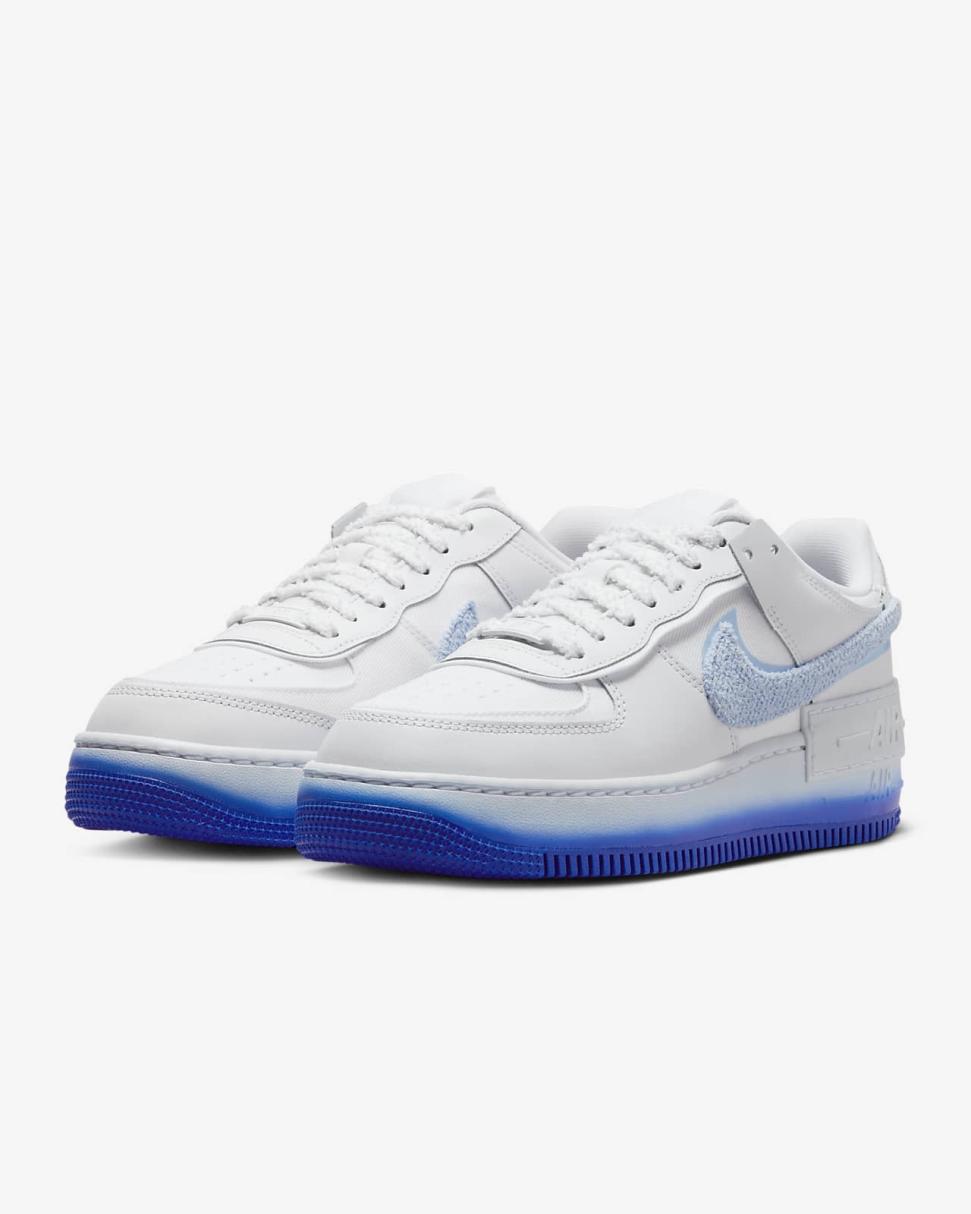 Nike Air Force 1 Shadow White/Blue Tint/Pink Spell/Racer Blue | Womens Nike Lifestyle