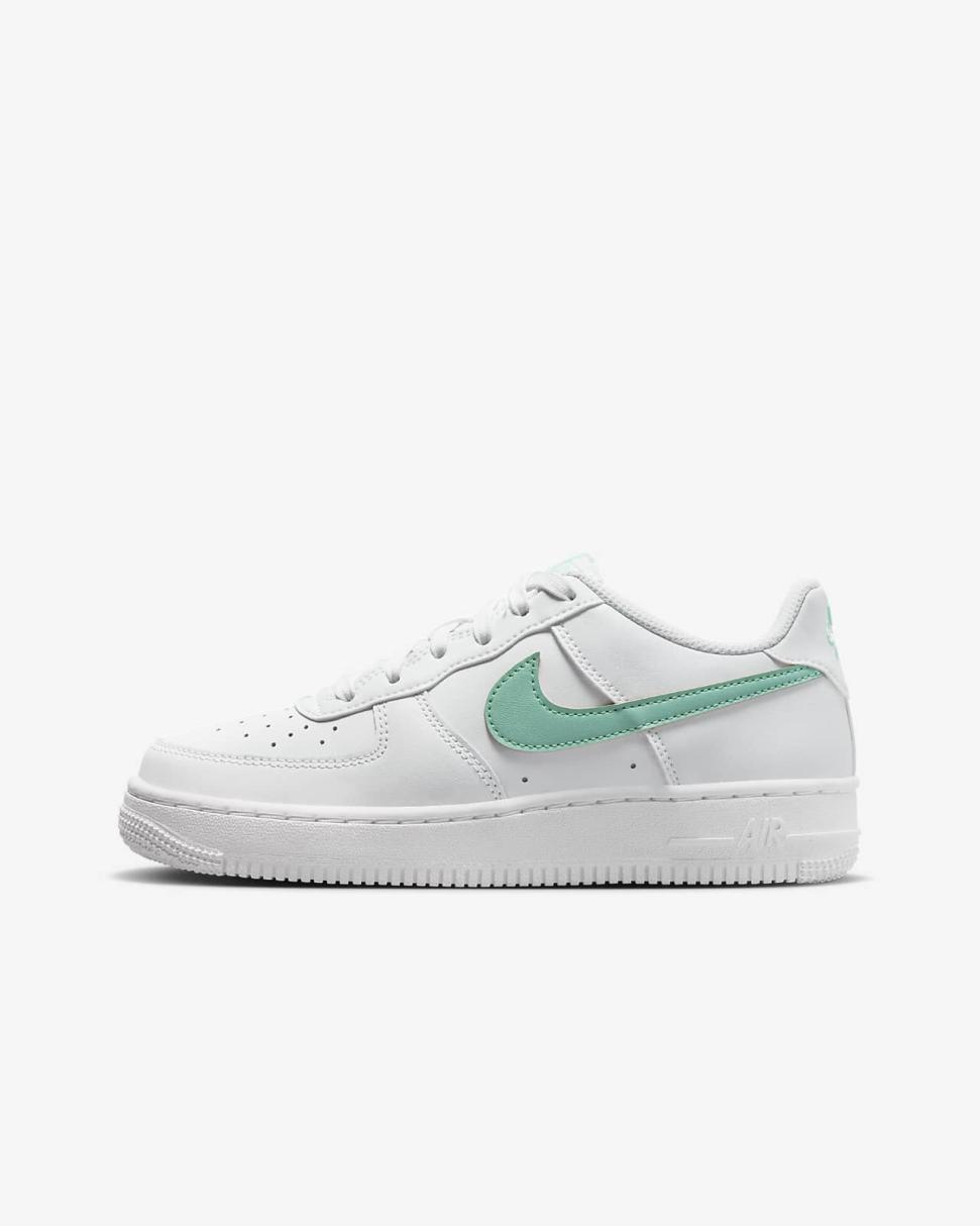 Nike Air Force 1 Summit White/Emerald Rise | Kids Nike First Day Kicks