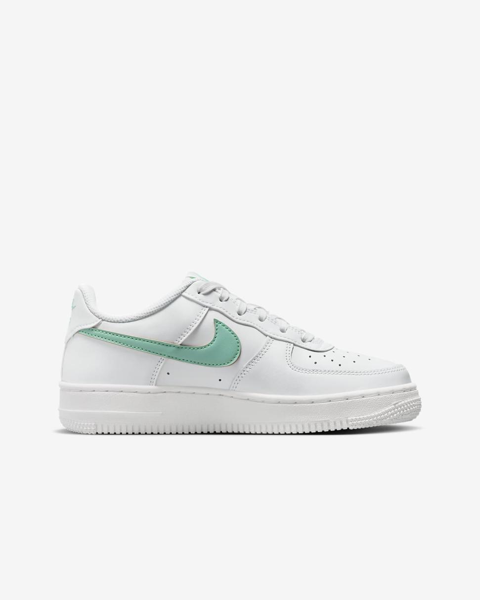 Nike Air Force 1 Summit White/Emerald Rise | Kids Nike First Day Kicks