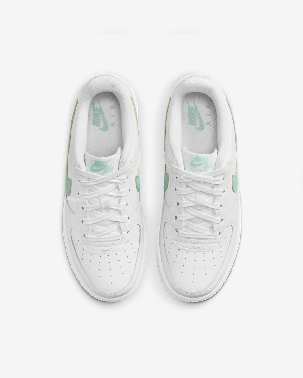 Nike Air Force 1 Summit White/Emerald Rise | Kids Nike First Day Kicks