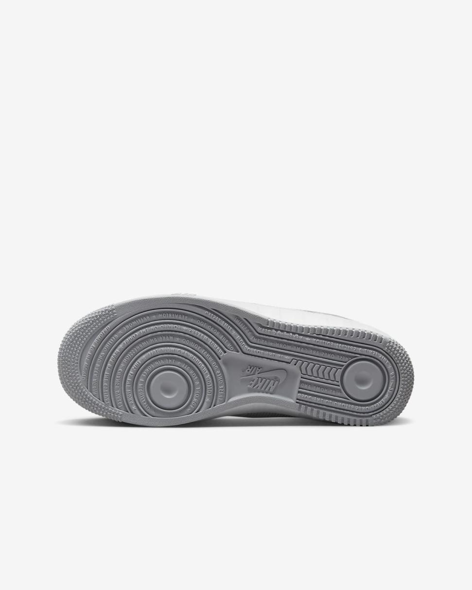 Nike Air Force 1 Unity White/Pure Platinum/Metallic Silver/Wolf Grey | Kids Nike Air Force 1