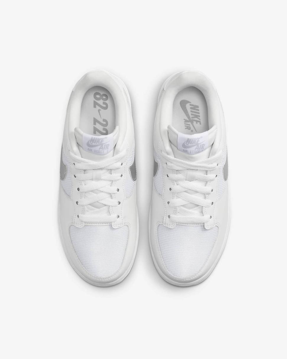 Nike Air Force 1 Unity White/Pure Platinum/Metallic Silver/Wolf Grey | Kids Nike Air Force 1