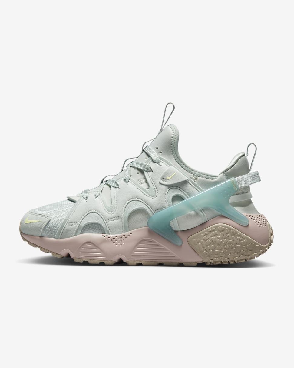 Nike Air Huarache Craft Light Silver/Ocean Bliss/Pink Oxford/Citron Tint | Womens Nike First Day Kicks