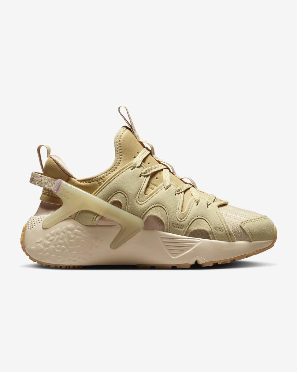 Nike Air Huarache Craft Sanddrift/Team Gold/Pink Oxford/Earth | Womens Nike First Day Kicks