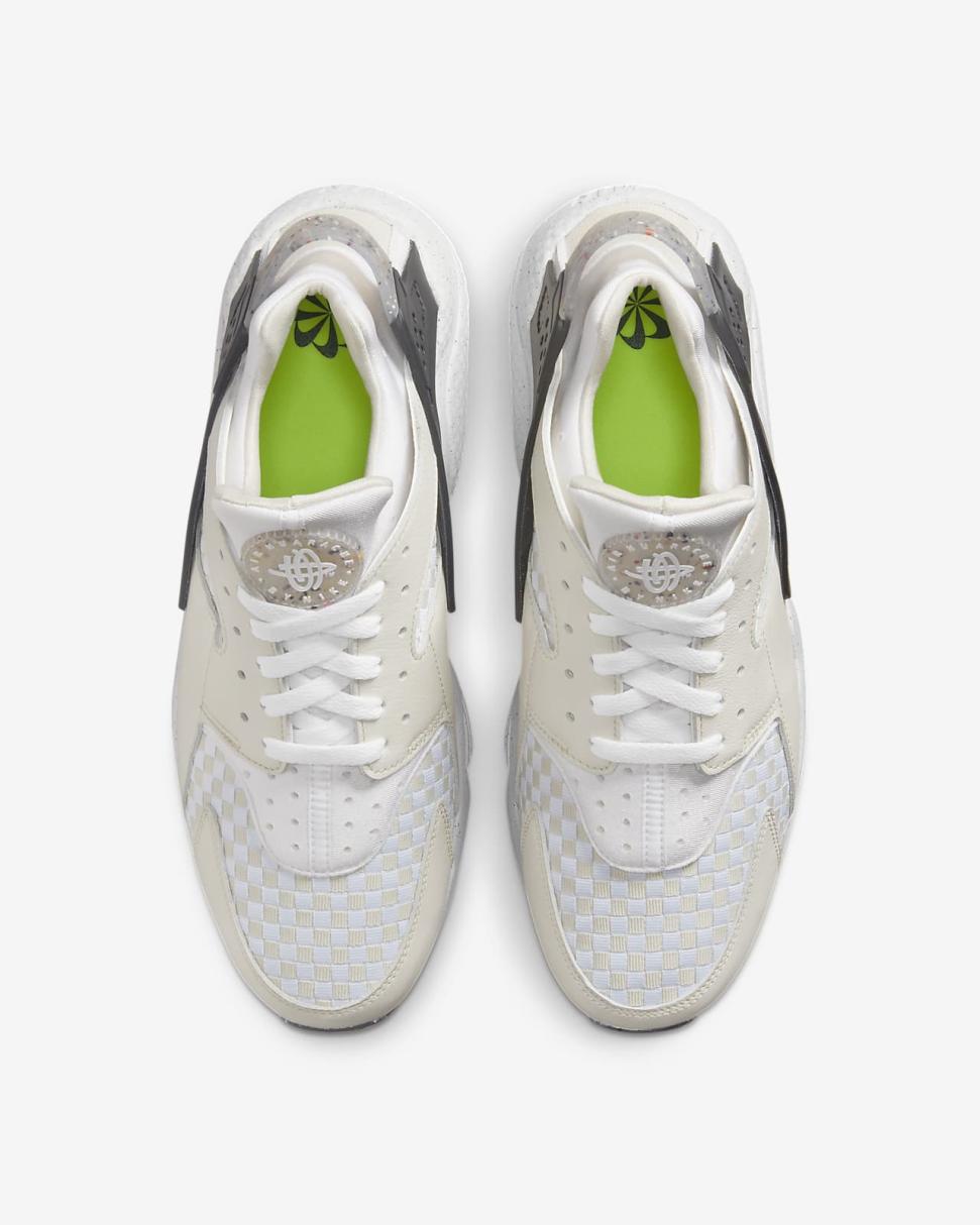 Nike Air Huarache Crater Premium Light Bone/Black/Volt/White | Mens Nike Lifestyle