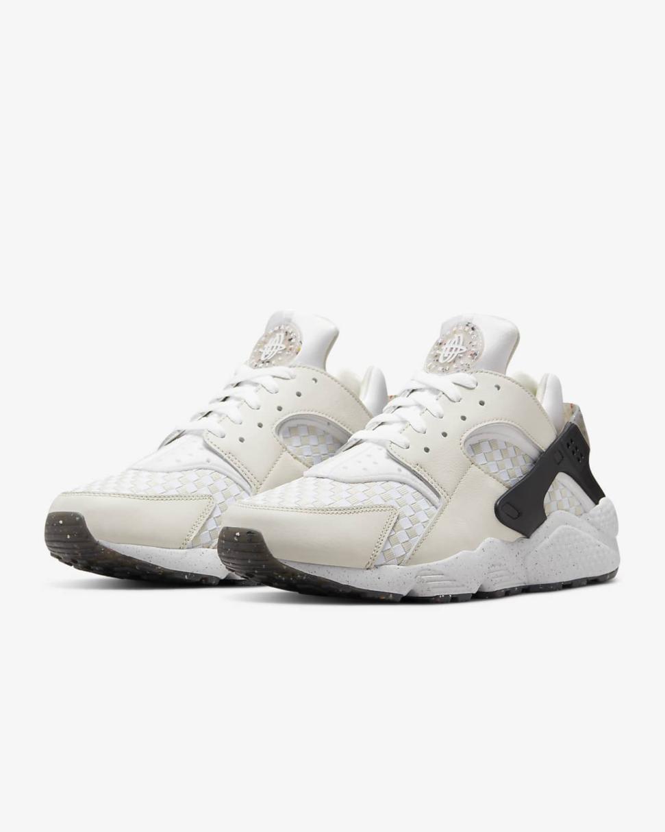 Nike Air Huarache Crater Premium Light Bone/Black/Volt/White | Mens Nike Lifestyle