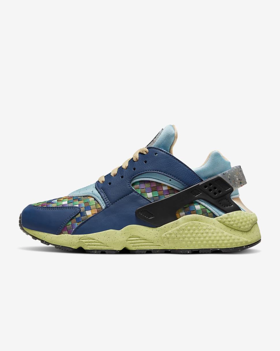 Nike Air Huarache Crater Premium Mystic Navy/Worn Blue/White Onyx/Light Lemon Twist | Mens Nike Lifestyle