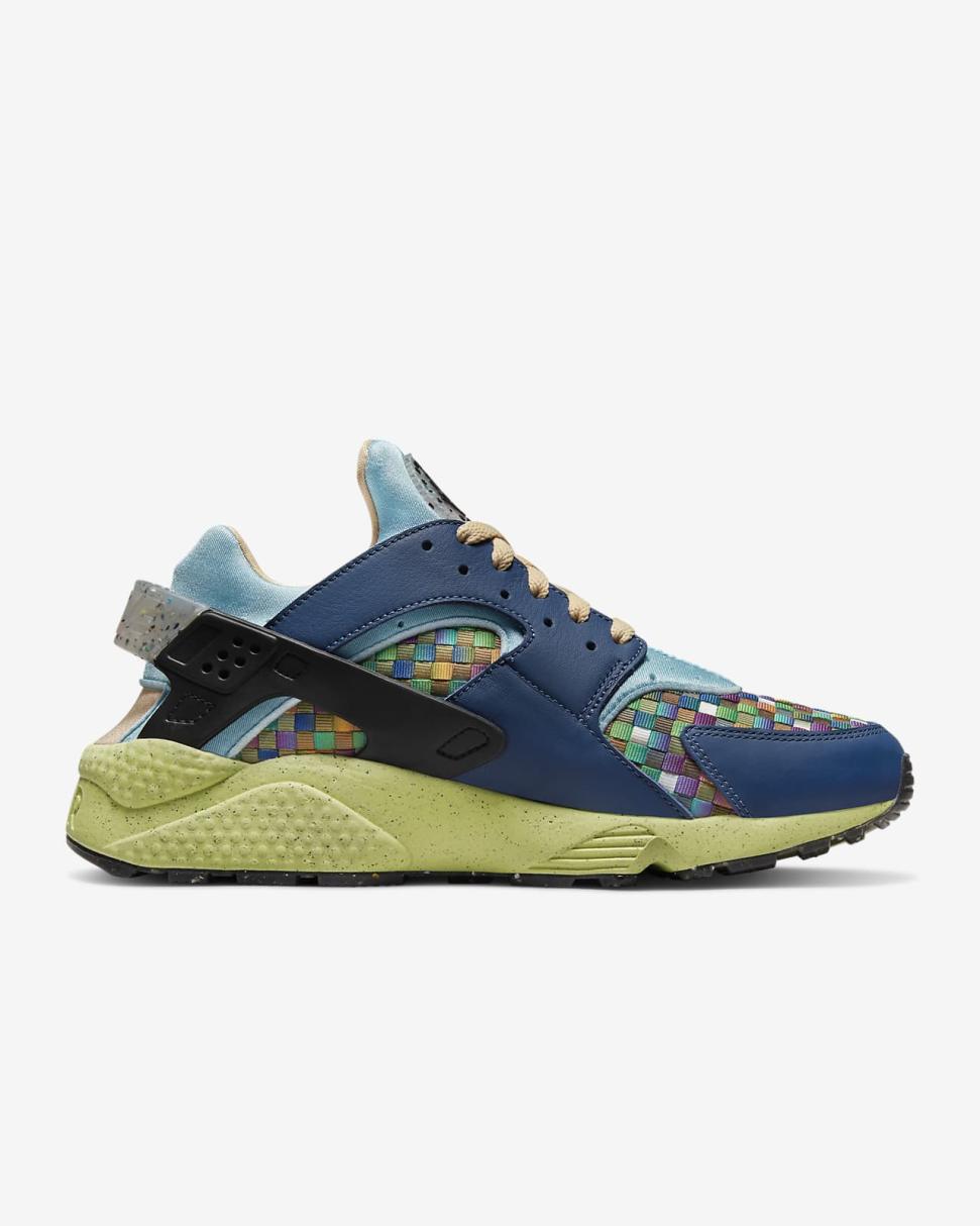 Nike Air Huarache Crater Premium Mystic Navy/Worn Blue/White Onyx/Light Lemon Twist | Mens Nike Lifestyle