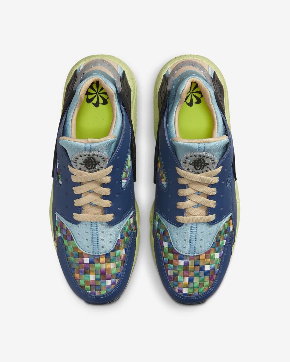 Nike Air Huarache Crater Premium Mystic Navy/Worn Blue/White Onyx/Light Lemon Twist | Mens Nike Lifestyle