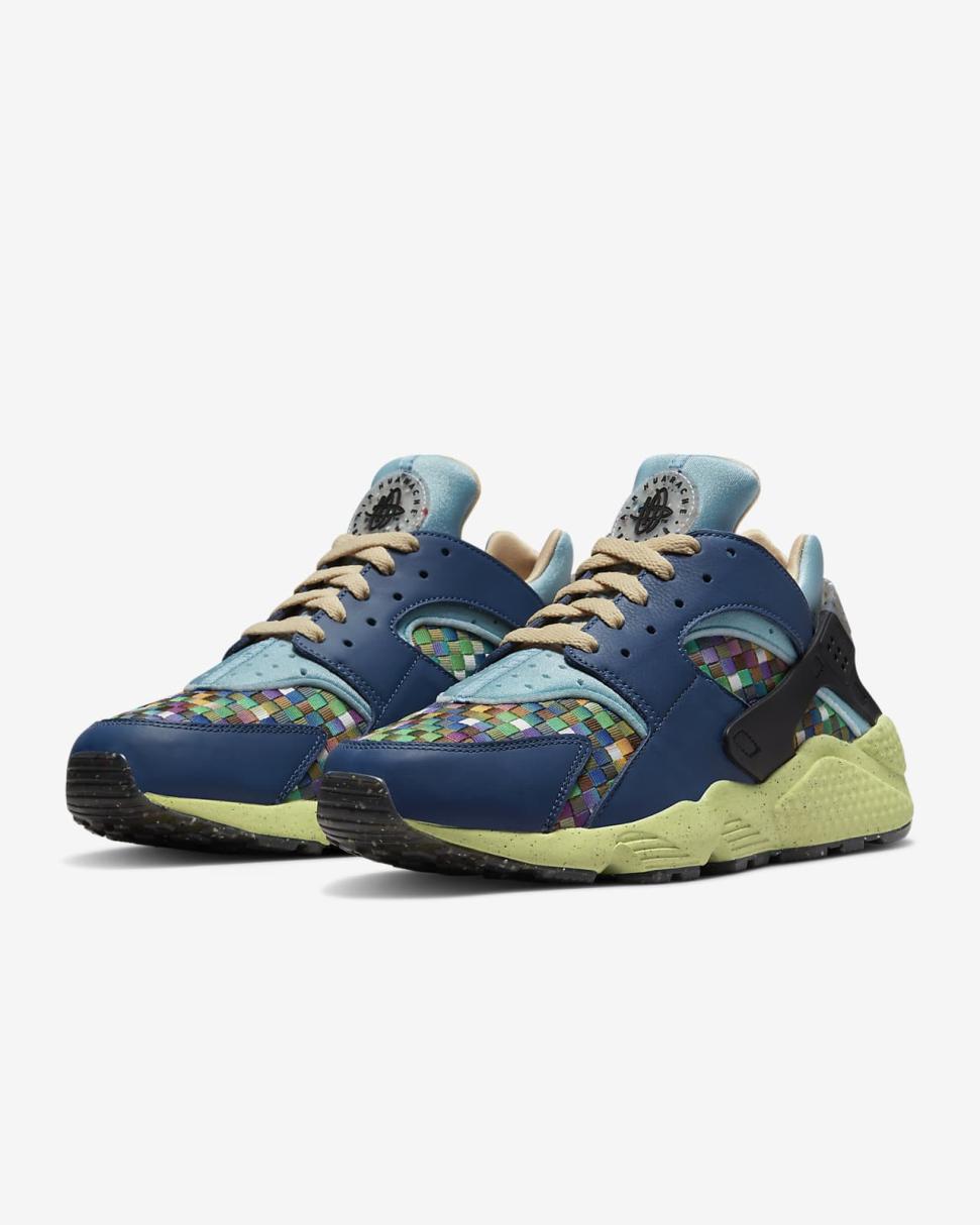 Nike Air Huarache Crater Premium Mystic Navy/Worn Blue/White Onyx/Light Lemon Twist | Mens Nike Lifestyle