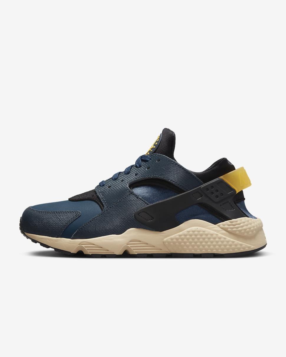 Nike Air Huarache Premium Black/Armory Navy/Valerian Blue/University Gold | Mens Nike Lifestyle