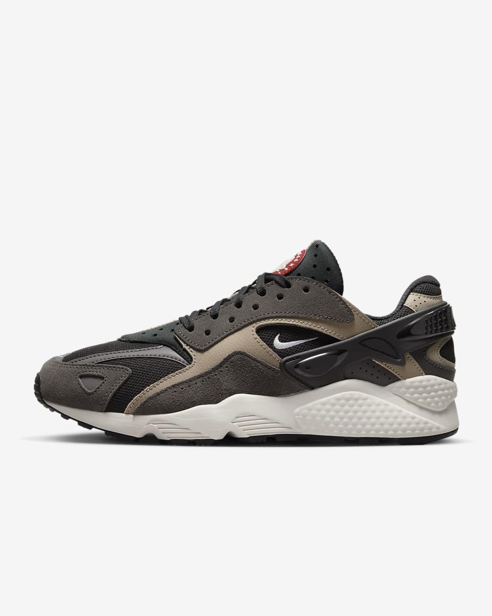 Nike Air Huarache Runner Black/Medium Ash/Khaki/White | Mens Nike Lifestyle