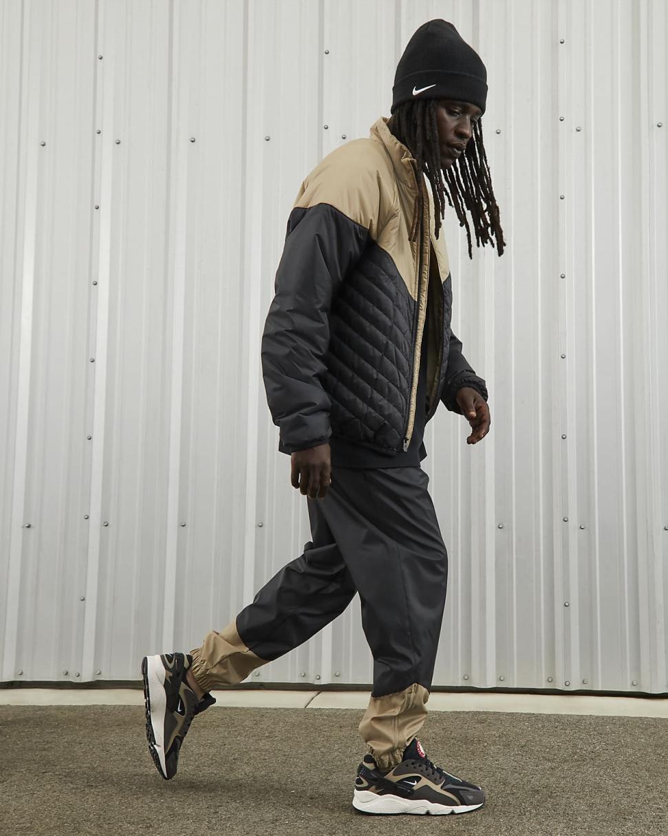 Nike Air Huarache Runner Black/Medium Ash/Khaki/White | Mens Nike Lifestyle