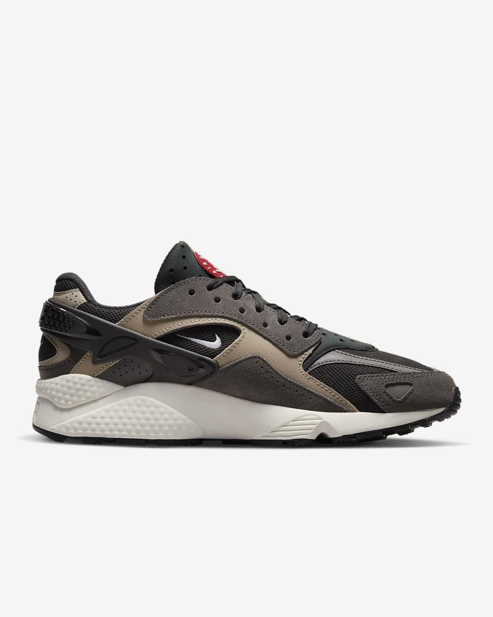 Nike Air Huarache Runner Black/Medium Ash/Khaki/White | Mens Nike Lifestyle