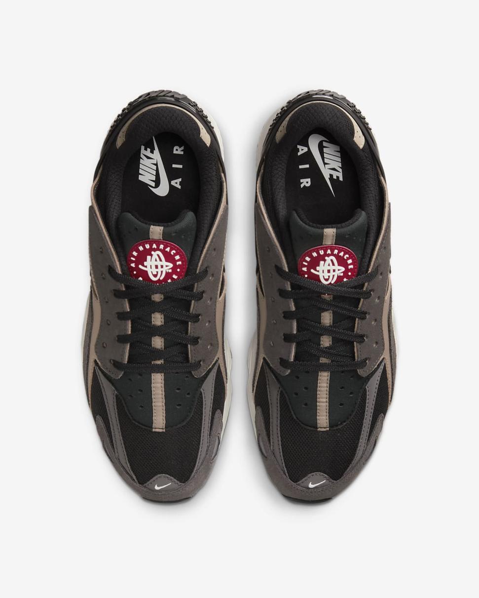 Nike Air Huarache Runner Black/Medium Ash/Khaki/White | Mens Nike Lifestyle