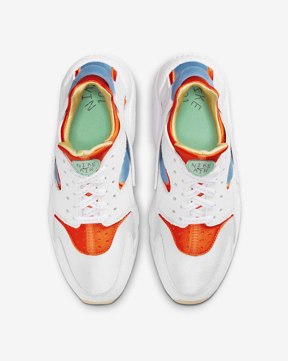 Nike Air Huarache White/University Blue/Lilac/Safety Orange | Mens Nike Lifestyle