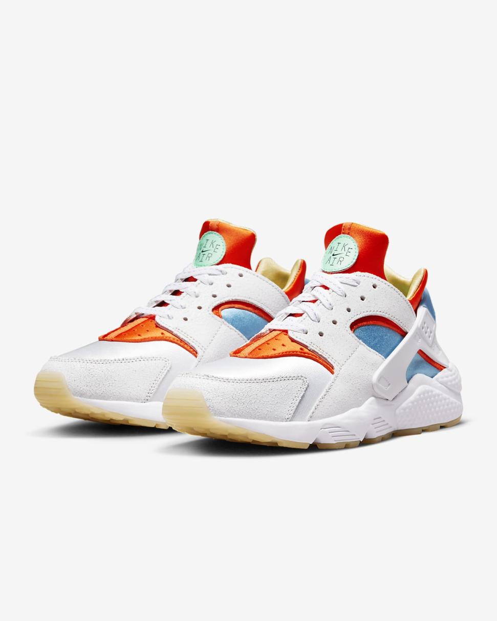 Nike Air Huarache White/University Blue/Lilac/Safety Orange | Mens Nike Lifestyle