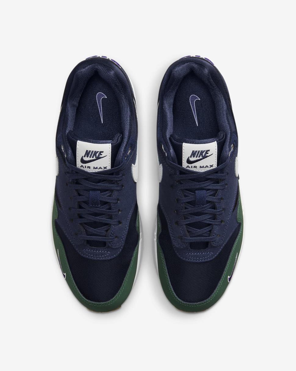 Nike Air Max 1 '87 Obsidian/Midnight Navy/Gorge Green/White | Womens Nike Lifestyle