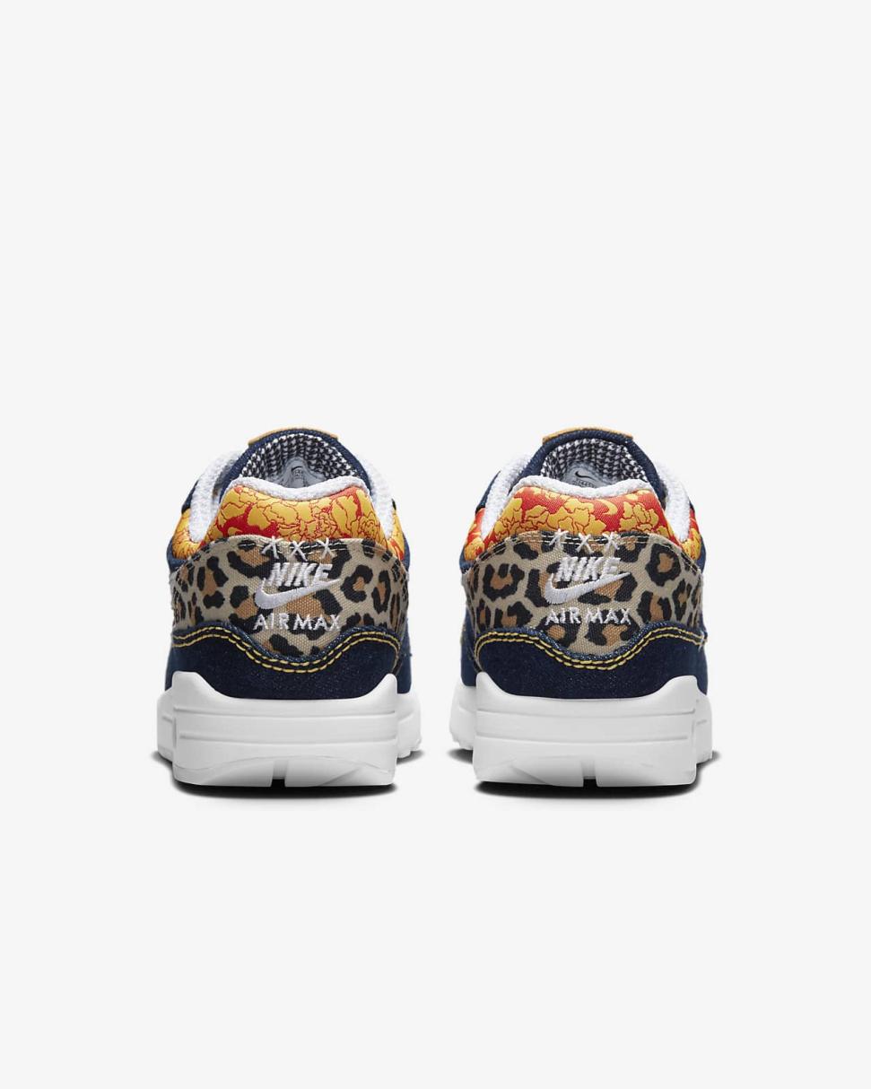 Nike Air Max 1 Premium Medium Blue/University Gold/Picante Red/White | Mens Nike Lifestyle