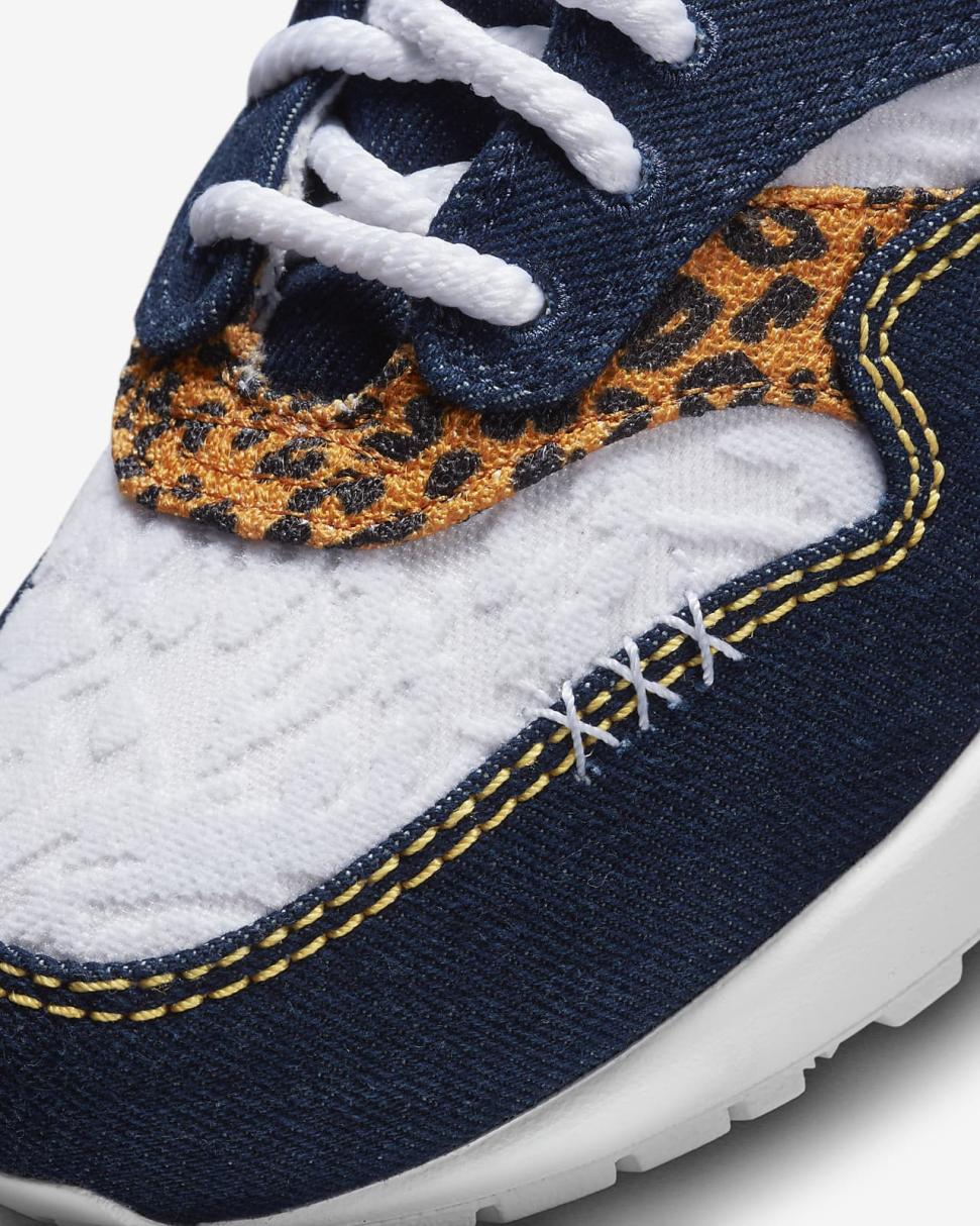 Nike Air Max 1 Premium Medium Blue/University Gold/Picante Red/White | Mens Nike Lifestyle