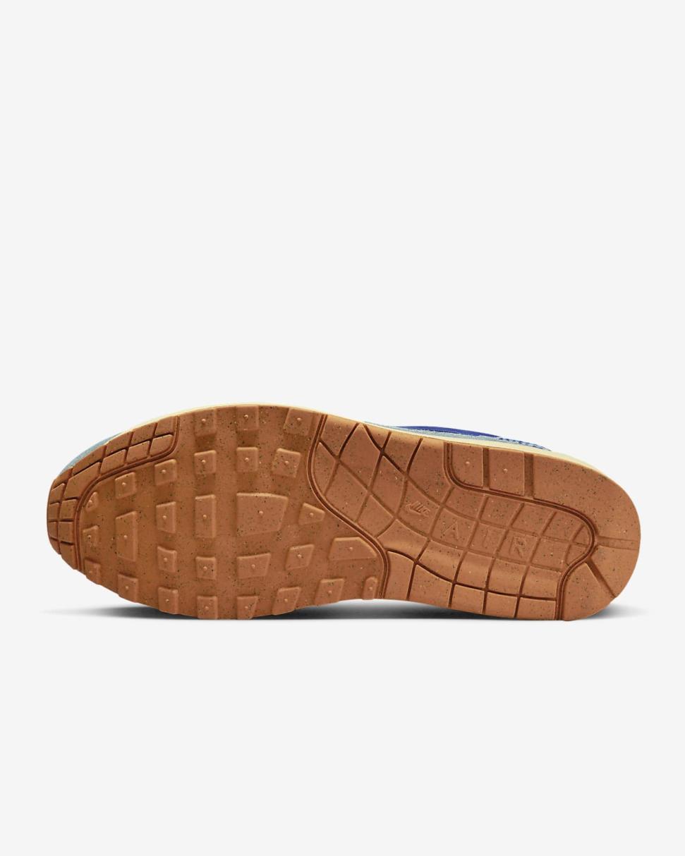 Nike Air Max 1 Premium Mineral Slate/Lemon Wash/Khaki/Deep Royal Blue | Mens Nike Lifestyle