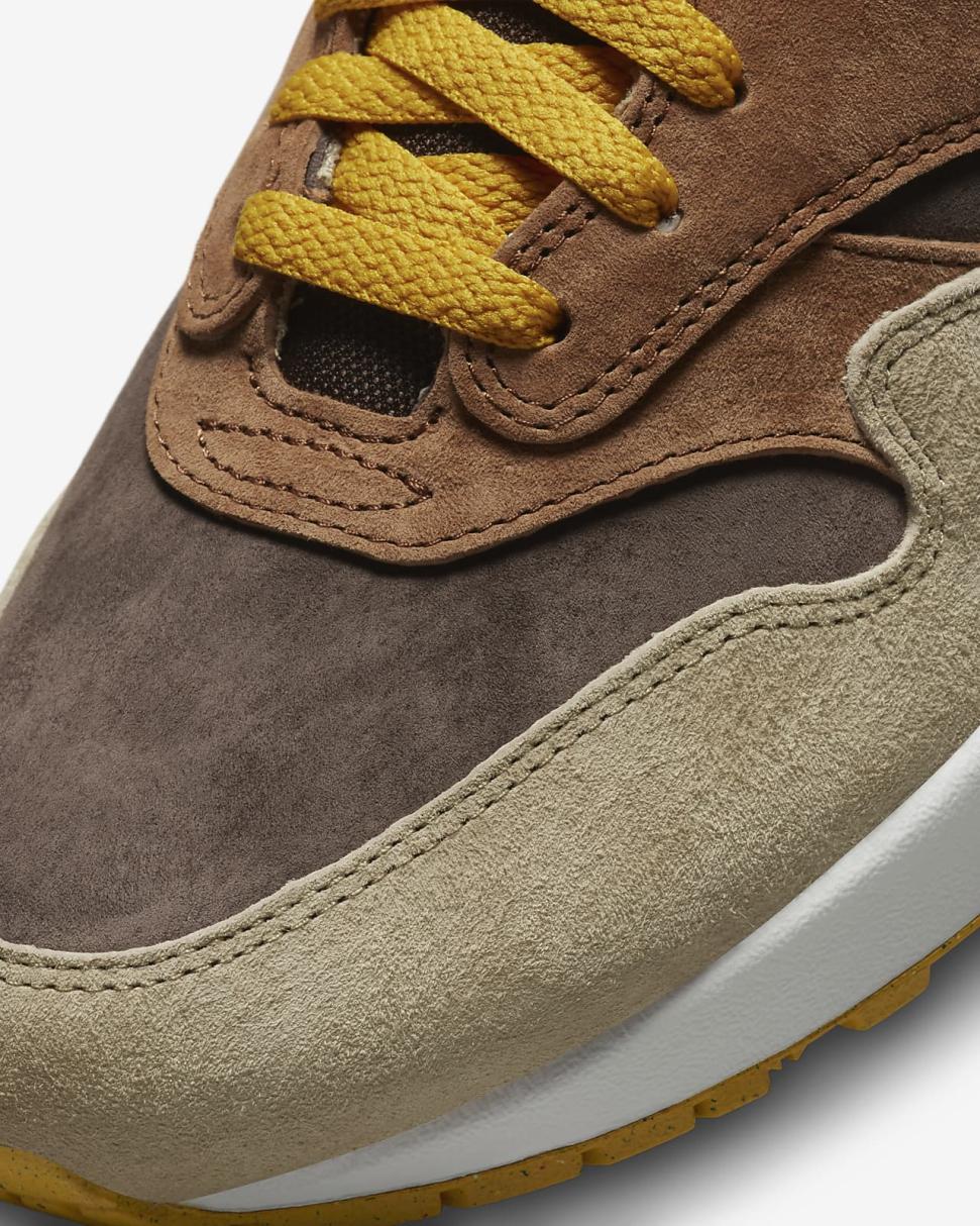 Nike Air Max 1 Premium Pecan/Baroque Brown/Limestone/Yellow Ochre | Mens Nike Lifestyle