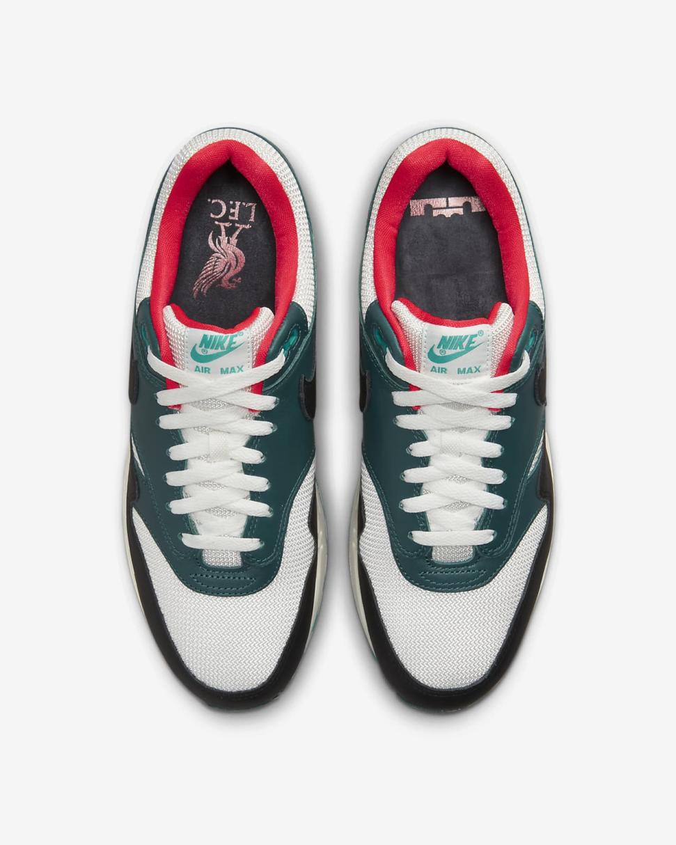 Nike Air Max 1 Premium Summit White/Dark Atomic Teal/Sail/Black | Mens Nike Lifestyle