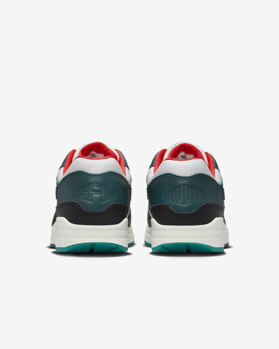 Nike Air Max 1 Premium Summit White/Dark Atomic Teal/Sail/Black | Mens Nike Lifestyle
