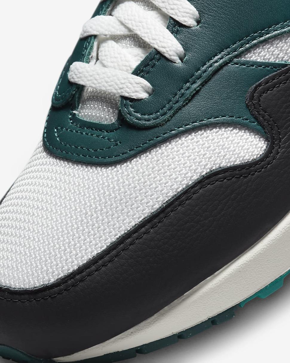 Nike Air Max 1 Premium Summit White/Dark Atomic Teal/Sail/Black | Mens Nike Lifestyle