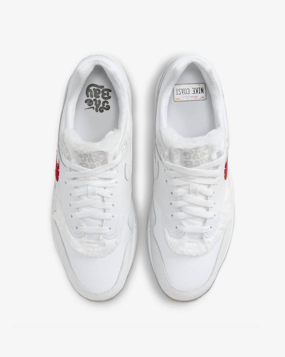 Nike Air Max 1 Premium White/University Red | Mens Nike Lifestyle